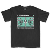 Common Court Series women’s basketball shirt by Banner Year in seafoam and black